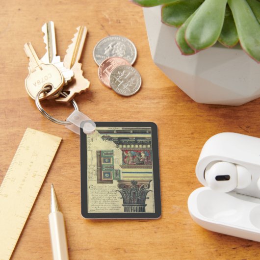 ヴィンテージアーキテクチャ、コーニス成形品付き柱 キーホルダー (デスク)