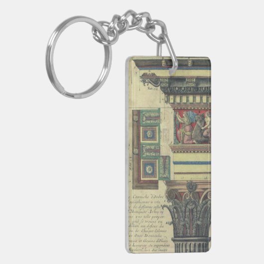 ヴィンテージアーキテクチャ、コーニス成形品付き柱 キーホルダー (正面左)