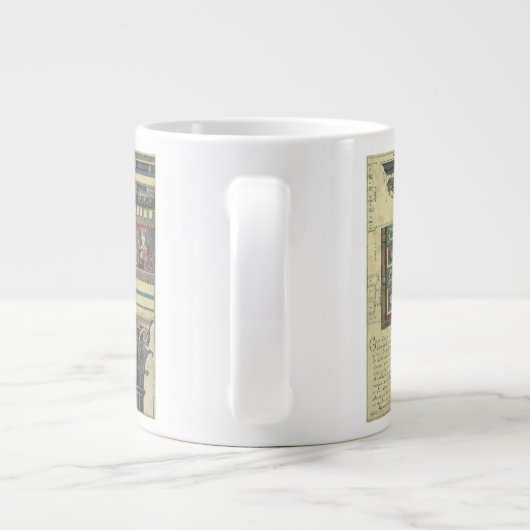 ヴィンテージアーキテクチャ、コーニス成形品付き柱 ジャンボコーヒーマグカップ (裏面)