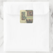 ヴィンテージアーキテクチャ、コーニス成形品付き柱 スクエアシール (バッグ)