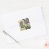 ヴィンテージアーキテクチャ、コーニス成形品付き柱 スクエアシール (封筒)