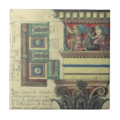 ヴィンテージアーキテクチャ、コーニス成形品付き柱 タイル (正面)