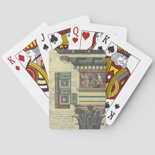 ヴィンテージアーキテクチャ、コーニス成形品付き柱 トランプ (裏面)