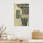 ヴィンテージアーキテクチャ、コーニス成形品付き柱 ポスター (キッチン)