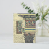 ヴィンテージアーキテクチャ、コーニス成形品付き柱 ポストカード (スタンド正面)