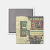 ヴィンテージアーキテクチャ、コーニス成形品付き柱 マグネット (正面/裏面)