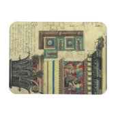 ヴィンテージアーキテクチャ、コーニス成形品付き柱 マグネット (横)