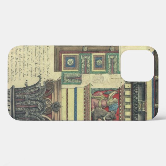 ヴィンテージアーキテクチャ、コーニス成形品付き柱 Case-Mate iPhoneケース (裏面 (横))