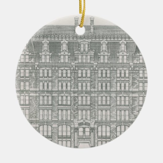 ヴィンテージアーキテクチャ、デラウェアおよびハドソンカナル セラミックオーナメント (正面)