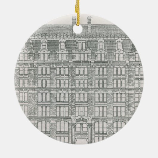 ヴィンテージアーキテクチャ、デラウェアおよびハドソンカナル セラミックオーナメント (裏面)