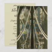 ヴィンテージアーキテクチャ、ブルックリンブリッジ退職 招待状 (正面/裏面)