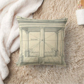 ヴィンテージアーキテクチャ、ローマの柱 クッション (ブランケット)