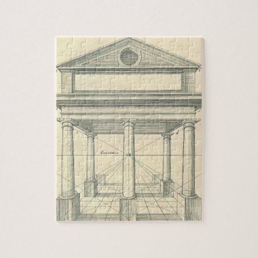 ヴィンテージアーキテクチャ、ローマの柱 ジグソーパズル (縦)