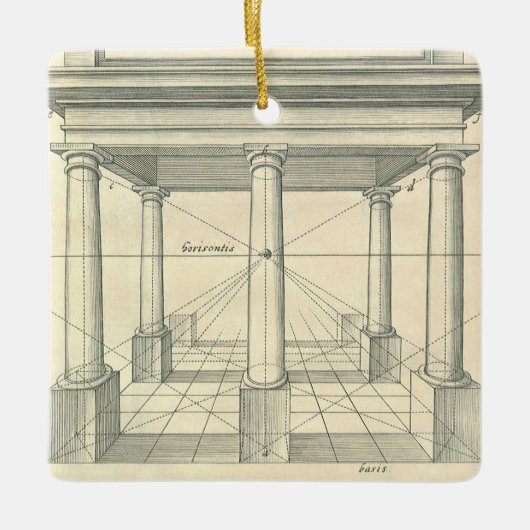 ヴィンテージアーキテクチャ、ローマの柱 セラミックオーナメント (正面)