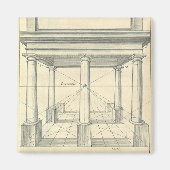 ヴィンテージアーキテクチャ、ローマの柱 マグネット (正面)