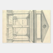 ヴィンテージアーキテクチャ、ローマの柱 ラッピングペーパーシート (正面)