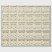 ヴィンテージアーキテクチャ、ローマの柱 ラッピングペーパー (フラット)