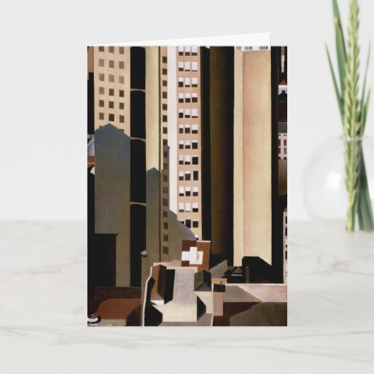 ヴィンテージアーキテクチャ、超高層ビルby Sheeler, 1922 カード (正面)