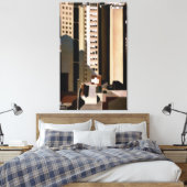 ヴィンテージアーキテクチャ、超高層ビルby Sheeler, 1922 キャンバスプリント (インサイチュ (寝室))