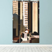 ヴィンテージアーキテクチャ、超高層ビルby Sheeler, 1922 キャンバスプリント (インサイチュ (ウッドフロア))