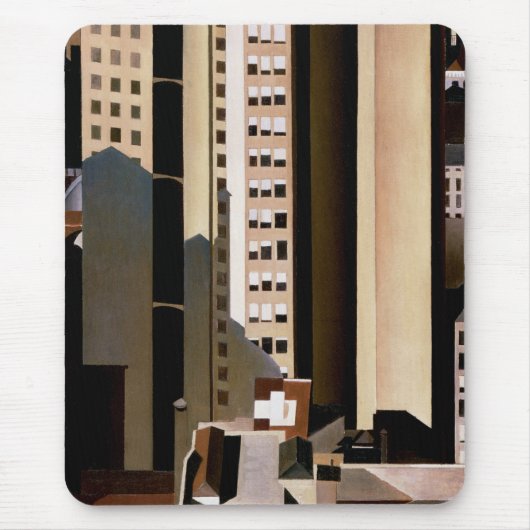 ヴィンテージアーキテクチャ、超高層ビルby Sheeler, 1922 マウスパッド (正面)