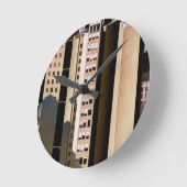 ヴィンテージアーキテクチャ、超高層ビルby Sheeler, 1922 ラウンド壁時計 (傾斜)