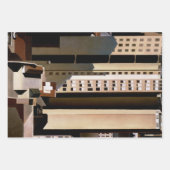 ヴィンテージアーキテクチャ、超高層ビルby Sheeler, 1922 ラッピングペーパーシート (正面)