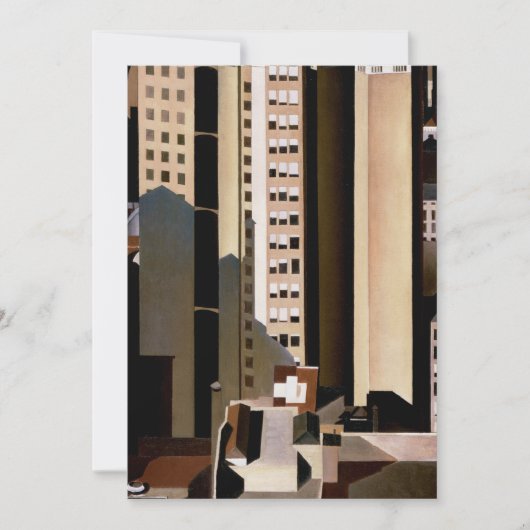 ヴィンテージアーキテクチャ、超高層ビルby Sheeler, 1922 招待状 (正面)