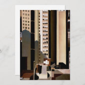 ヴィンテージアーキテクチャ、超高層ビルby Sheeler, 1922 招待状 (正面/裏面)