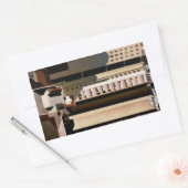 ヴィンテージアーキテクチャ、超高層ビルby Sheeler, 1922 長方形シール (封筒)