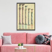 ヴィンテージアーキテクチャ、5つのアーキテクチャの命令 キャンバスプリント (インサイチュ (リビング))