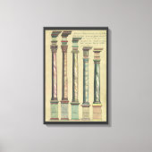 ヴィンテージアーキテクチャ、5つのアーキテクチャの命令 キャンバスプリント (正面)