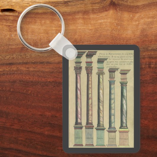 ヴィンテージアーキテクチャ、5つのアーキテクチャの命令 キーホルダー (正面)