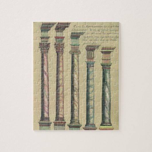 ヴィンテージアーキテクチャ、5つのアーキテクチャの命令 ジグソーパズル (縦)