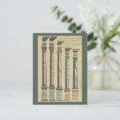 ヴィンテージアーキテクチャ、5つのアーキテクチャの命令 ポストカード (スタンド正面)