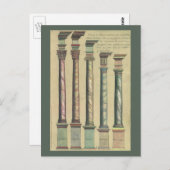 ヴィンテージアーキテクチャ、5つのアーキテクチャの命令 ポストカード (正面/裏面)