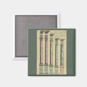 ヴィンテージアーキテクチャ、5つのアーキテクチャの命令 マグネット (正面/裏面)