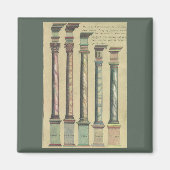 ヴィンテージアーキテクチャ、5つのアーキテクチャの命令 マグネット (正面)