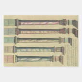 ヴィンテージアーキテクチャ、5つのアーキテクチャの命令 ラッピングペーパーシート (正面2)