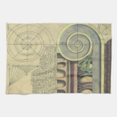 ヴィンテージアーキテクチャ、Capital Volute by Vignola キッチンタオル (横)