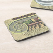 ヴィンテージアーキテクチャ、Capital Volute by Vignola コースター (左側)