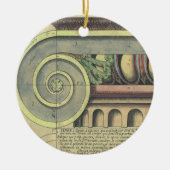 ヴィンテージアーキテクチャ、Capital Volute by Vignola セラミックオーナメント (正面)