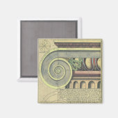 ヴィンテージアーキテクチャ、Capital Volute by Vignola マグネット (正面/裏面)