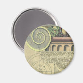 ヴィンテージアーキテクチャ、Capital Volute by Vignola マグネット (正面/裏面)