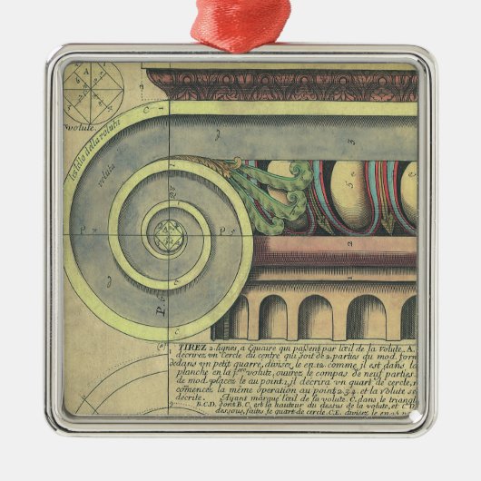 ヴィンテージアーキテクチャ、Capital Volute by Vignola メタルオーナメント (正面)