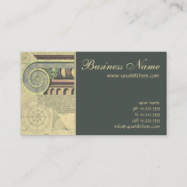 ヴィンテージアーキテクチャ、Capital Volute by Vignola 名刺