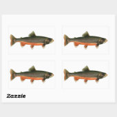 ヴィンテージアークティックチャーイラストレーション – オスの繁殖 長方形シール (シート)