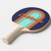 ヴィンテージアーチストライプスタイル名 卓球ラケット (正面アングル)