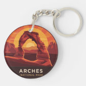 ヴィンテージアーチズナショナルパークサンセット キーホルダー (裏面)