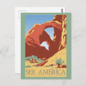 ヴィンテージアーチズナショナルパークトラベル ポストカード (正面/裏面)